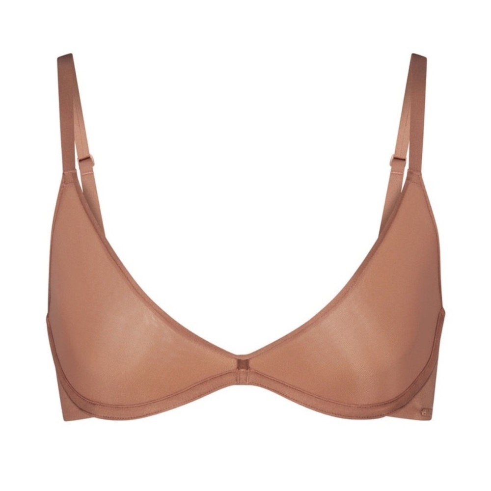 SKIMS WEIGHTLESS SCOOP BRA COLOR SIENNA SIZE 36DD